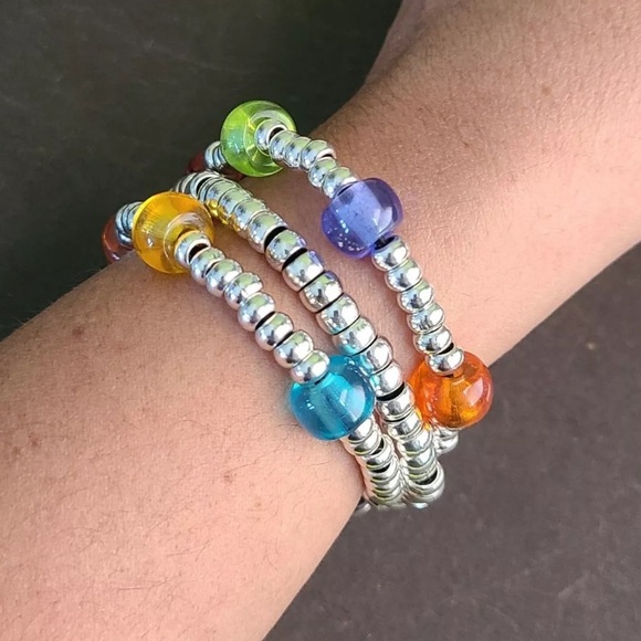 MULTIVITAMIN • Bohemian Bracelet • Silver and Glass Beads - Picture 10 of 15